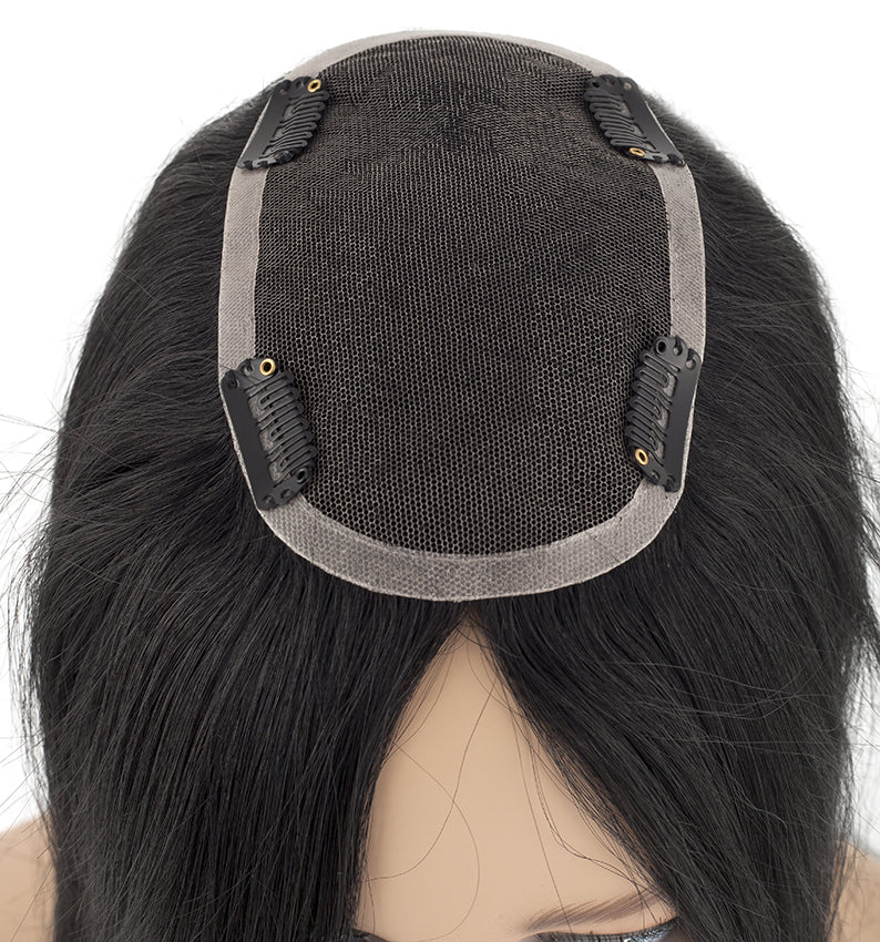 Hair Topper - #1B Schwarzbraun