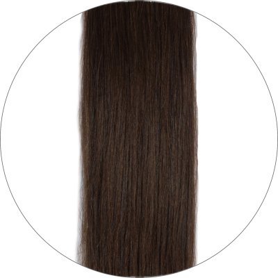 Nail hair Single drawn - #2 Mörkbrun
