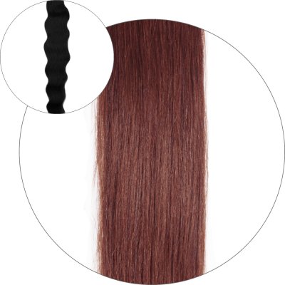 Natural wave Nail hair - #33 Rödbrun