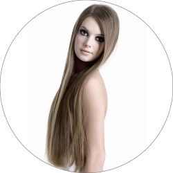 #10 Hellbraun, 70cm, 50g , Tape Extensions, Single drawn