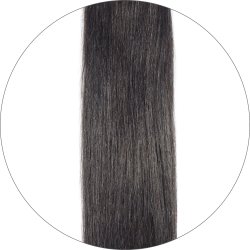 #1B Schwarzbraun, 50 cm, Injection, Tape Extensions, Double drawn