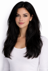 #1 Schwarz, 50cm, 50g , Tape Extensions, Double drawn