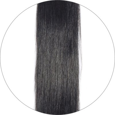 #1 Schwarz, 50 cm, Injection, Tape Extensions, Double drawn