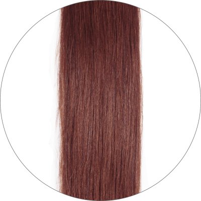 #33 Rotbraun, 30 cm, Tape Extensions, Double drawn