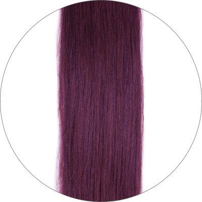 #530 Burgund, 40 cm, Tape Extensions, Double drawn